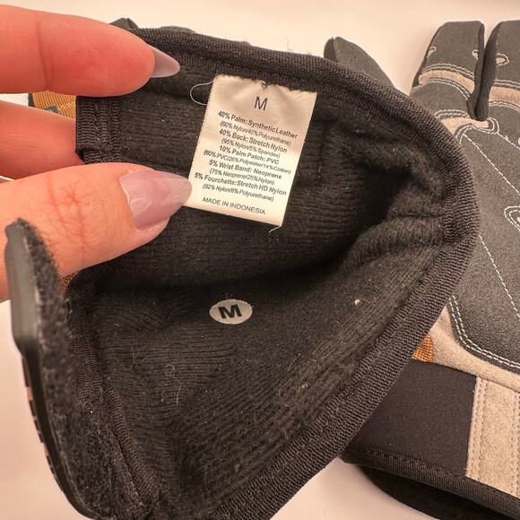 Duluth Trading Co Work Gloves Mens Medium Brown Black Utility Grip Outdoor - Picture 7 of 8